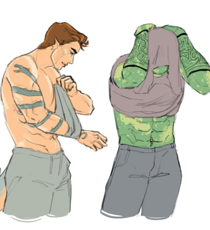Foolish &amp; Grayson (OC) - half body x2