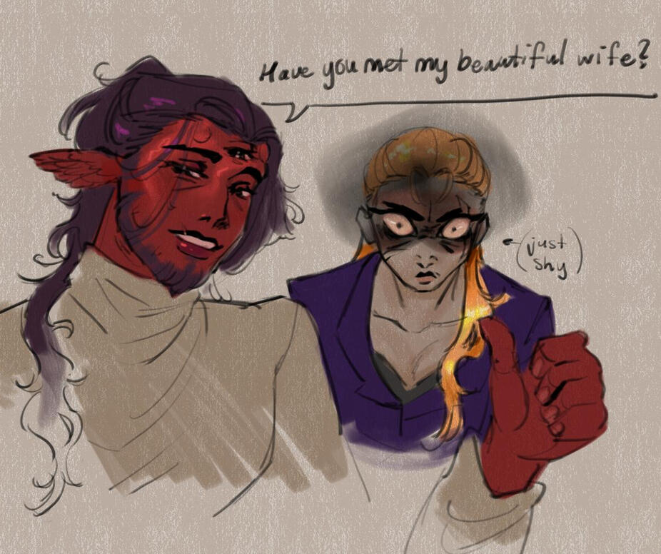 D&amp;D fiend &amp; celestial (OCs) - bust x2
