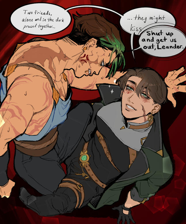 Oz (OC) &amp; Leander - half body x2